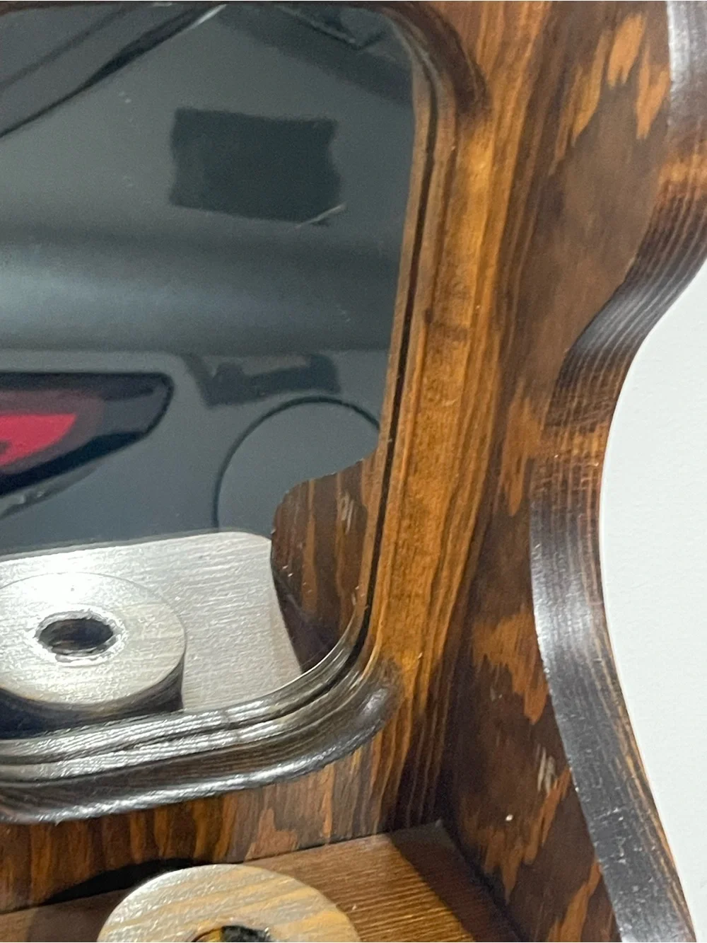 Vintage / Wooden Wall Mirror Shelf with Drawer - Brown 2 Drawer don’t open